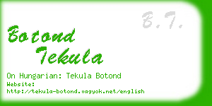botond tekula business card